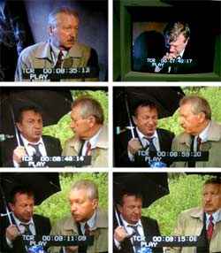 Это фрагменты видеозаписи диалога между Главой РК Владимиром Торлоповым и мэром Сыктывкара Сергеем Катуниным, которая не пошла в эфир. Донельзя раздосадованный темпами ремонта сыктывкарских дорог глава осадил мешавшего ему говорить мэра: «Катунин, кончай п…деть... – После чего пообещал присутствующим: – Если не стронется ничего, мужики, я вас буду просто уничтожать… Первым получит за все Катунин. По полной катушке...»