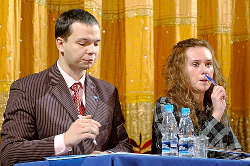 В «молодогвардейский» штаб вошел сын экс-советника экс-мэра Инты Андрей Савинов, а дочь экс-министра торговли РК Полина Голованова его возглавила. Фото Кирилла Затрутина.